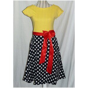 Lindy Bop Disney Bounding Snow White inspired Dapper dress, sz L, New w/ tags